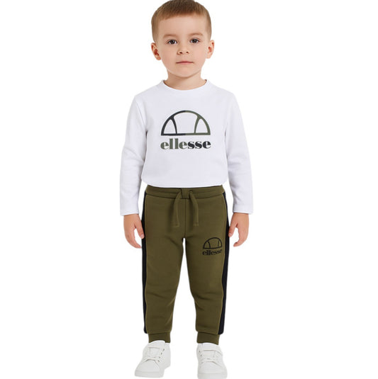 Ellesse trainingsbroek + T-shirt lange mouwen kaki