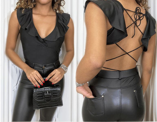 Body for women met kruising op de rug