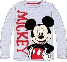 MICKEY GRIJZE T-SHIRT MET LANGE MOUWEN
