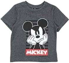 MICKEY DONKER GRIJZE T-SHIRT MET KORTE MOUWEN